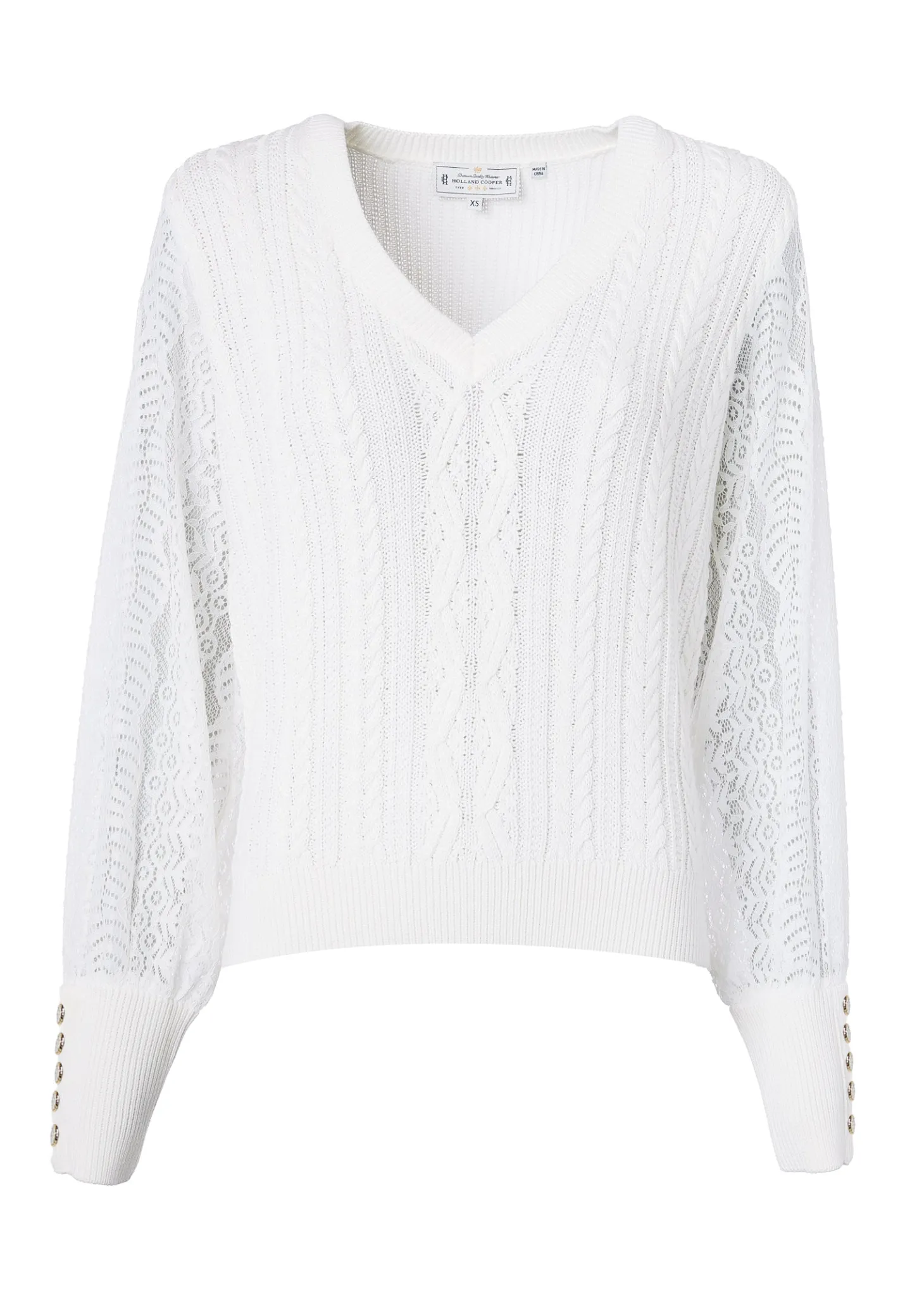 Featherton V-Neck Knit (Natural)