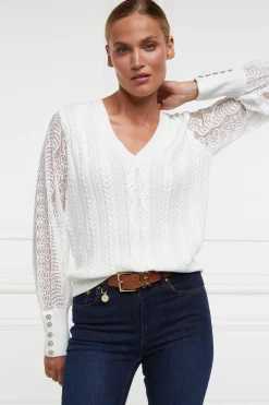 Featherton V-Neck Knit (Natural)