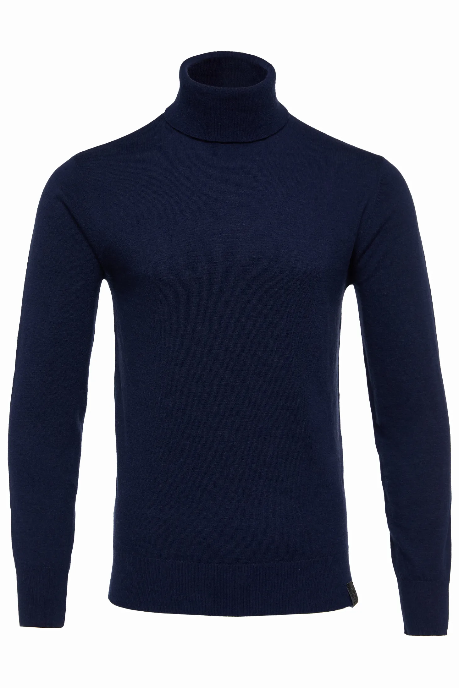 Fine Roll Neck Knit (Navy)