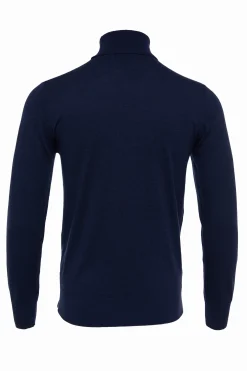 Fine Roll Neck Knit (Navy)