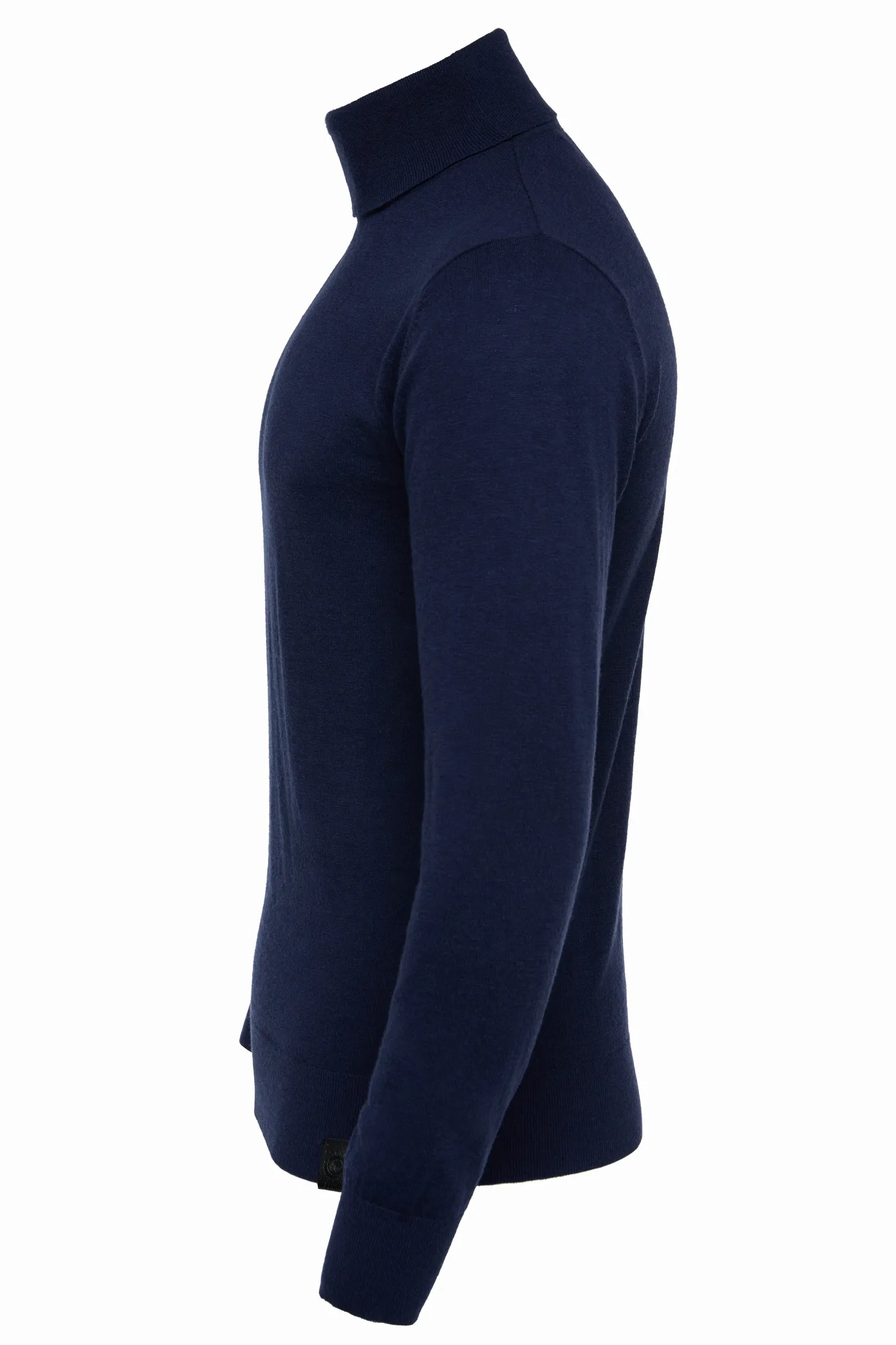 Fine Roll Neck Knit (Navy)