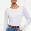 Francesca Jersey Blouse (White)