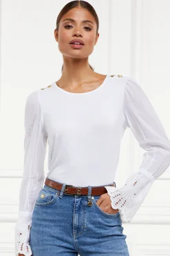 Francesca Jersey Blouse (White)