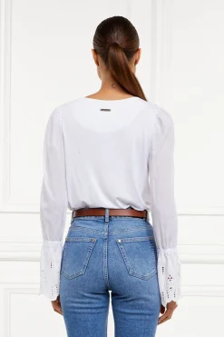 Francesca Jersey Blouse (White)