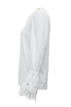 Francesca Jersey Blouse (White)