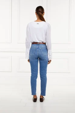 Francesca Jersey Blouse (White)