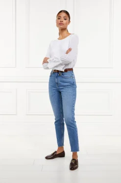 Francesca Jersey Blouse (White)