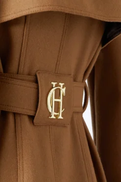 Full Length Chelsea Trench Coat (Dark Camel)