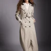 Full Length Kendal Waterproof Trench Coat (Stone)