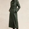 Full Length Kendal Waterproof Trench Coat (Evergreen)