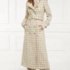 Full Length Marlborough Trench Coat (Camel Houndstooth)