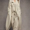 Full Length Marlborough Trench Coat (Natural Linen)