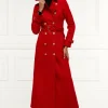 Full Length Marlborough Trench Coat (Red Barathea)