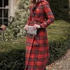 Full Length Marlborough Trench Coat (Red Tartan)