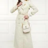 Full Length Marlborough Trench Coat (Ivory Sparkle Tweed)