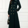 Full Length Marlborough Trench Coat (Emerald Houndstooth)