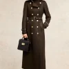 Full Length Marlborough Trench Coat (Chocolate Herringbone)