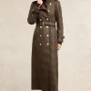 Full Length Marlborough Trench Coat (Chocolate Houndstooth)