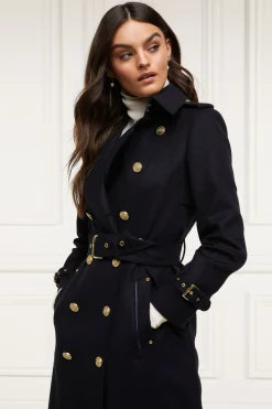 Full Length Marlborough Trench Coat (Soft Navy)