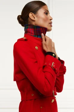Full Length Marlborough Trench Coat (Red Barathea)