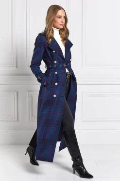 Full Length Marlborough Trench Coat (Heather Tartan)