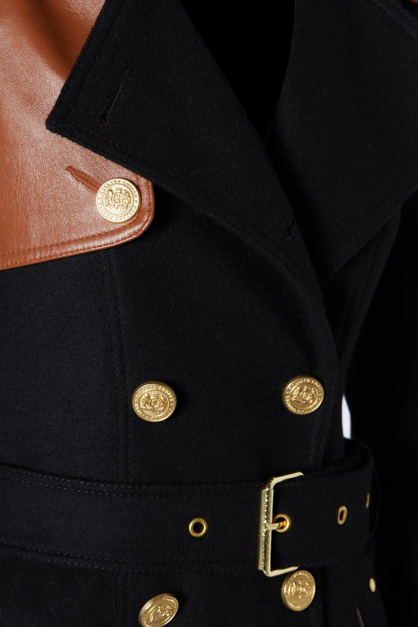 Full Length Marlborough Trench Coat (Soft Black Tan)