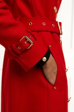 Full Length Marlborough Trench Coat (Red Barathea)