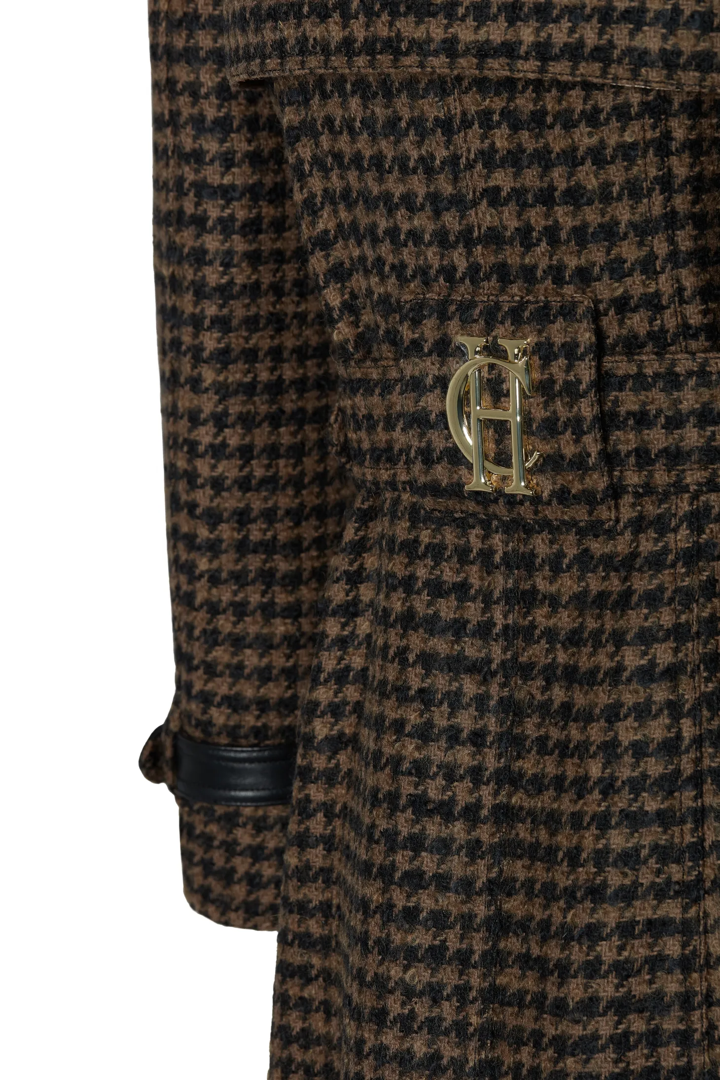 Full Length Marlborough Trench Coat (Chocolate Houndstooth)