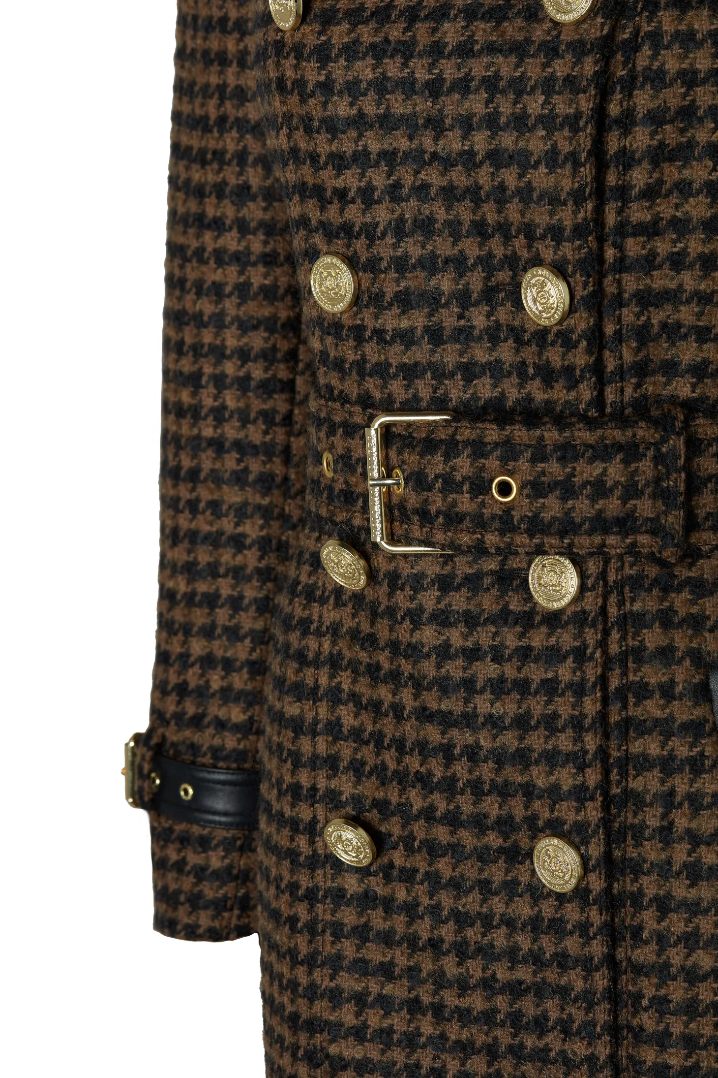 Full Length Marlborough Trench Coat (Chocolate Houndstooth)