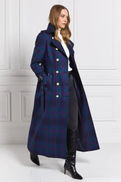 Full Length Marlborough Trench Coat (Heather Tartan)