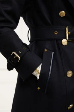 Full Length Marlborough Trench Coat (Soft Navy)