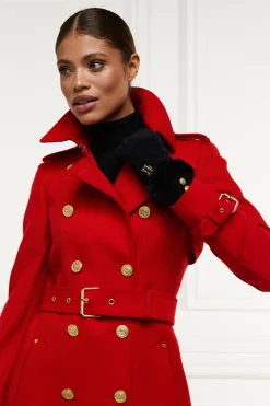 Full Length Marlborough Trench Coat (Red Barathea)