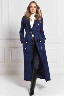 Full Length Marlborough Trench Coat (Heather Tartan)