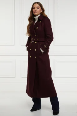 Full Length Marlborough Trench Coat (Mulberry)
