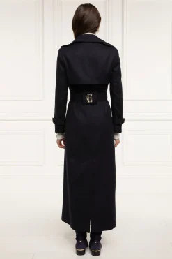 Full Length Marlborough Trench Coat (Soft Navy)