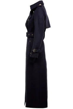 Full Length Marlborough Trench Coat (Soft Navy)