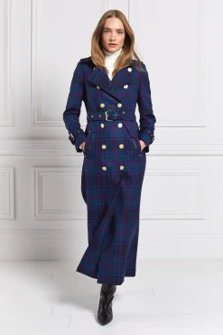 Full Length Marlborough Trench Coat (Heather Tartan)
