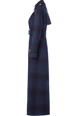 Full Length Marlborough Trench Coat (Heather Tartan)