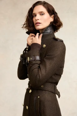 Full Length Marlborough Trench Coat (Chocolate Herringbone)