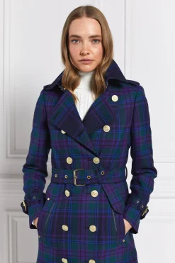 Full Length Marlborough Trench Coat (Heather Tartan)