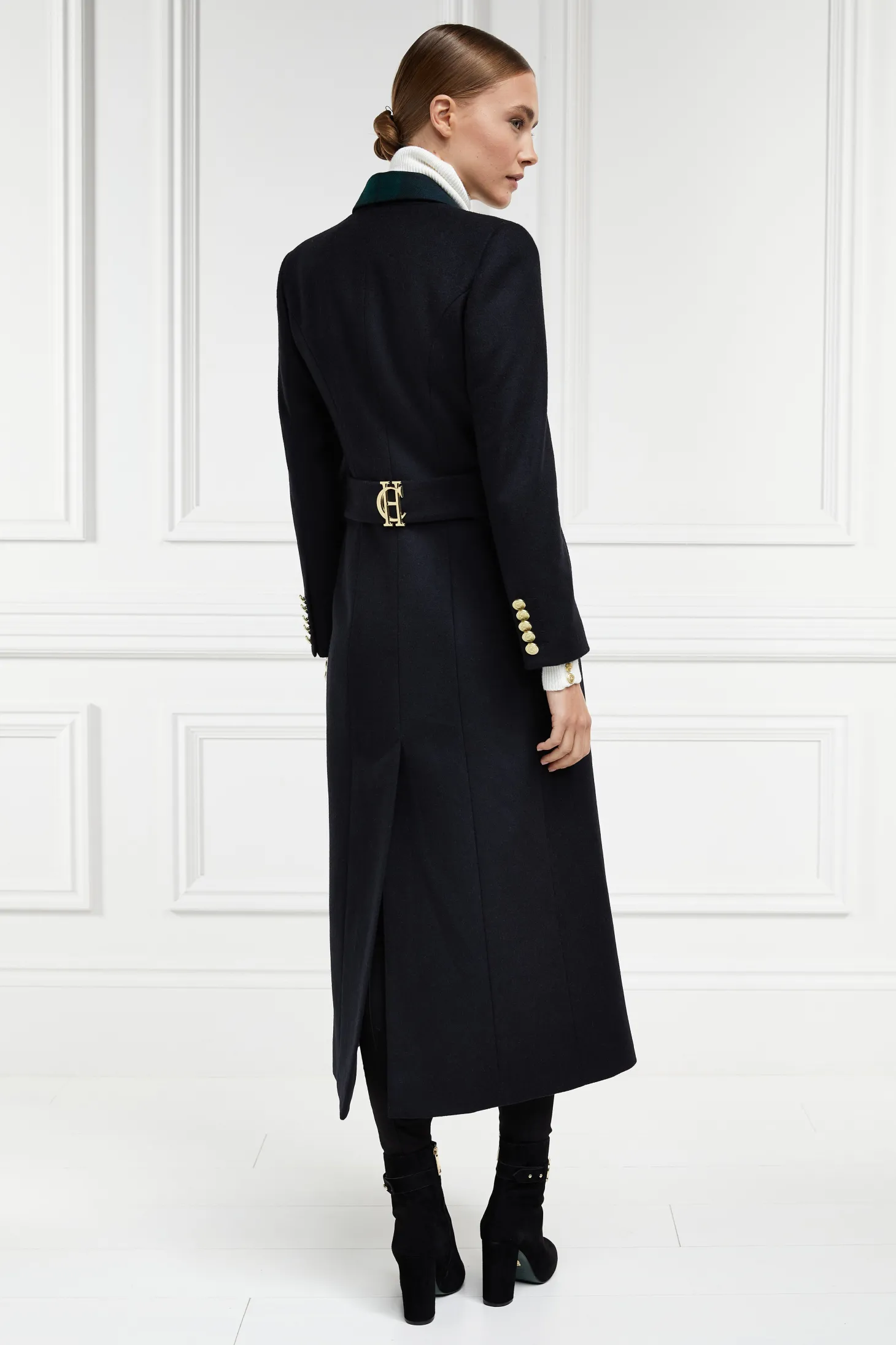 Full Length Regency Coat (Soft Navy Blackwatch)