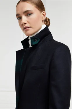 Full Length Regency Coat (Soft Navy Blackwatch)