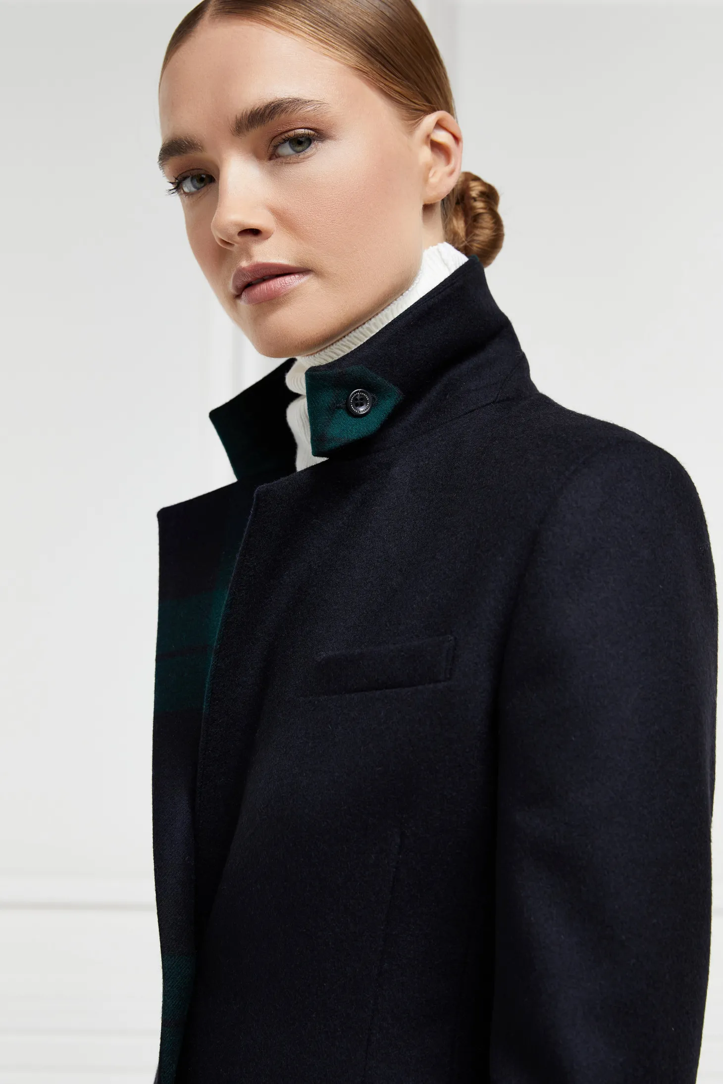 Full Length Regency Coat (Soft Navy Blackwatch)