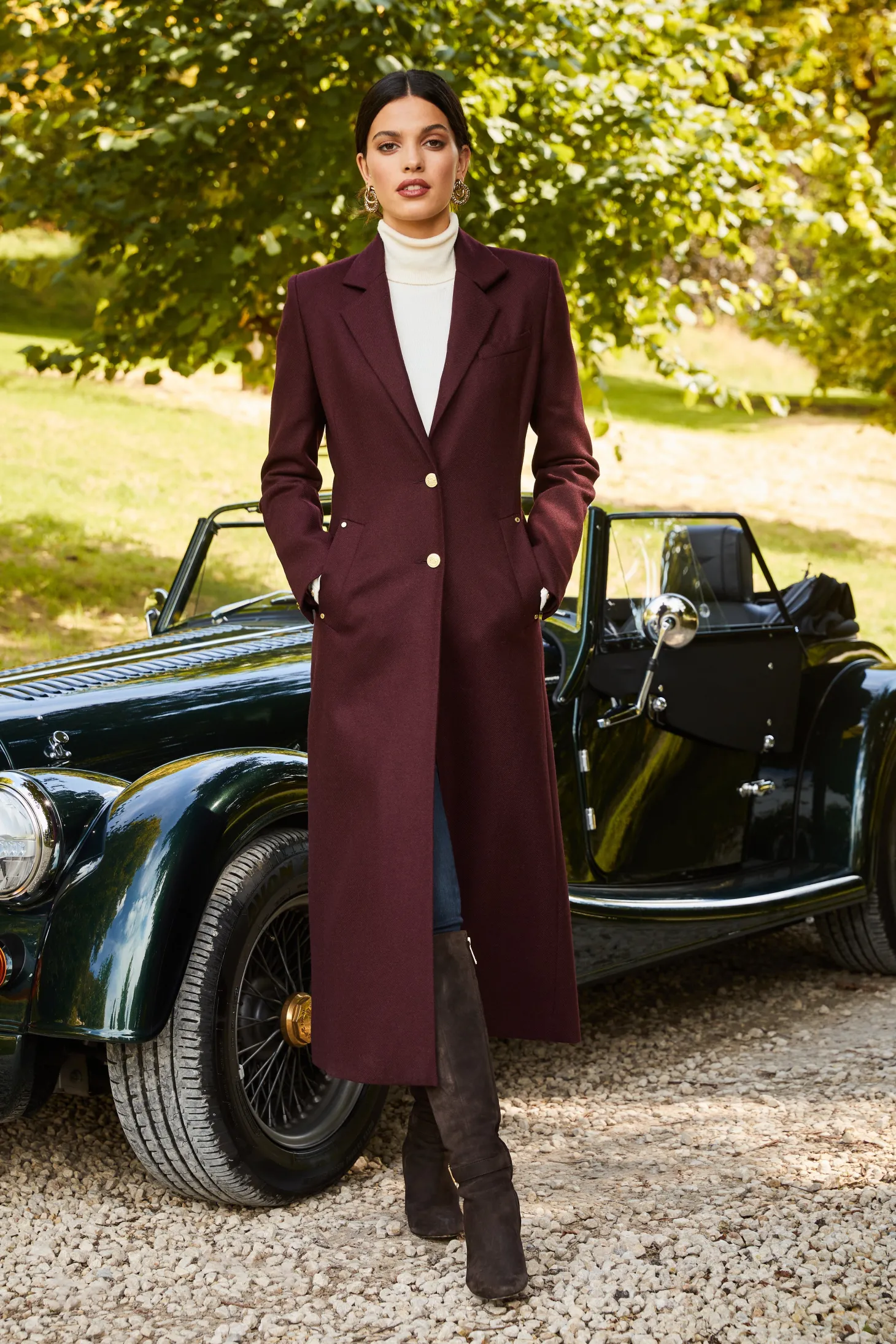 Full Length Regency Coat (Mulberry)