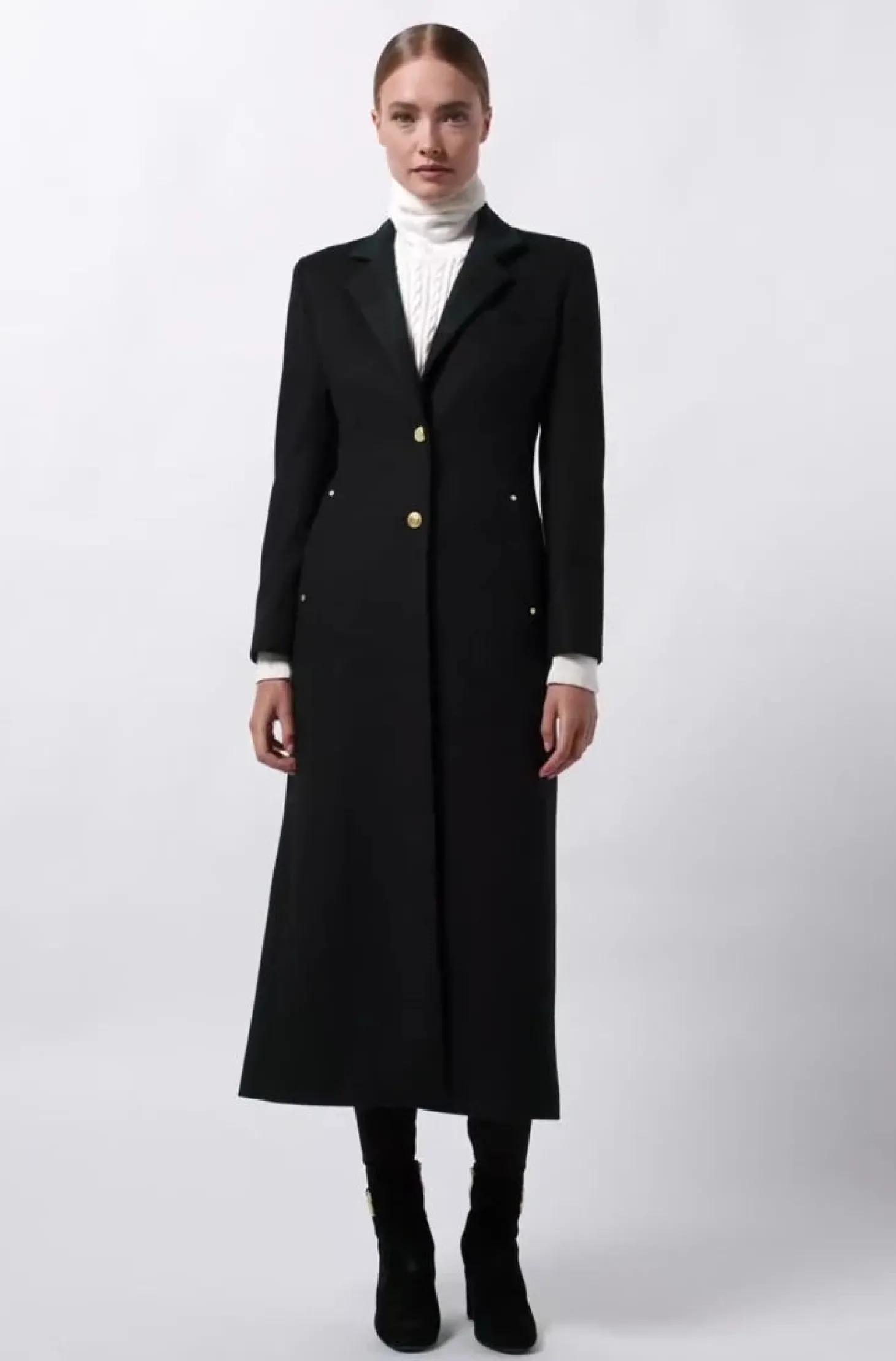 Full Length Regency Coat (Soft Navy Blackwatch)