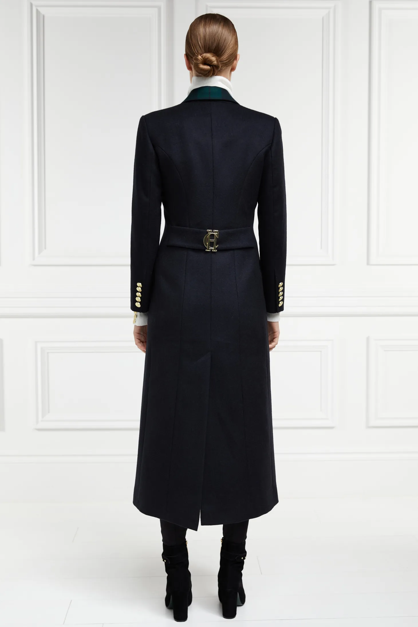 Full Length Regency Coat (Soft Navy Blackwatch)