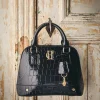 Grovesnor Tote Bag (Black Croc)