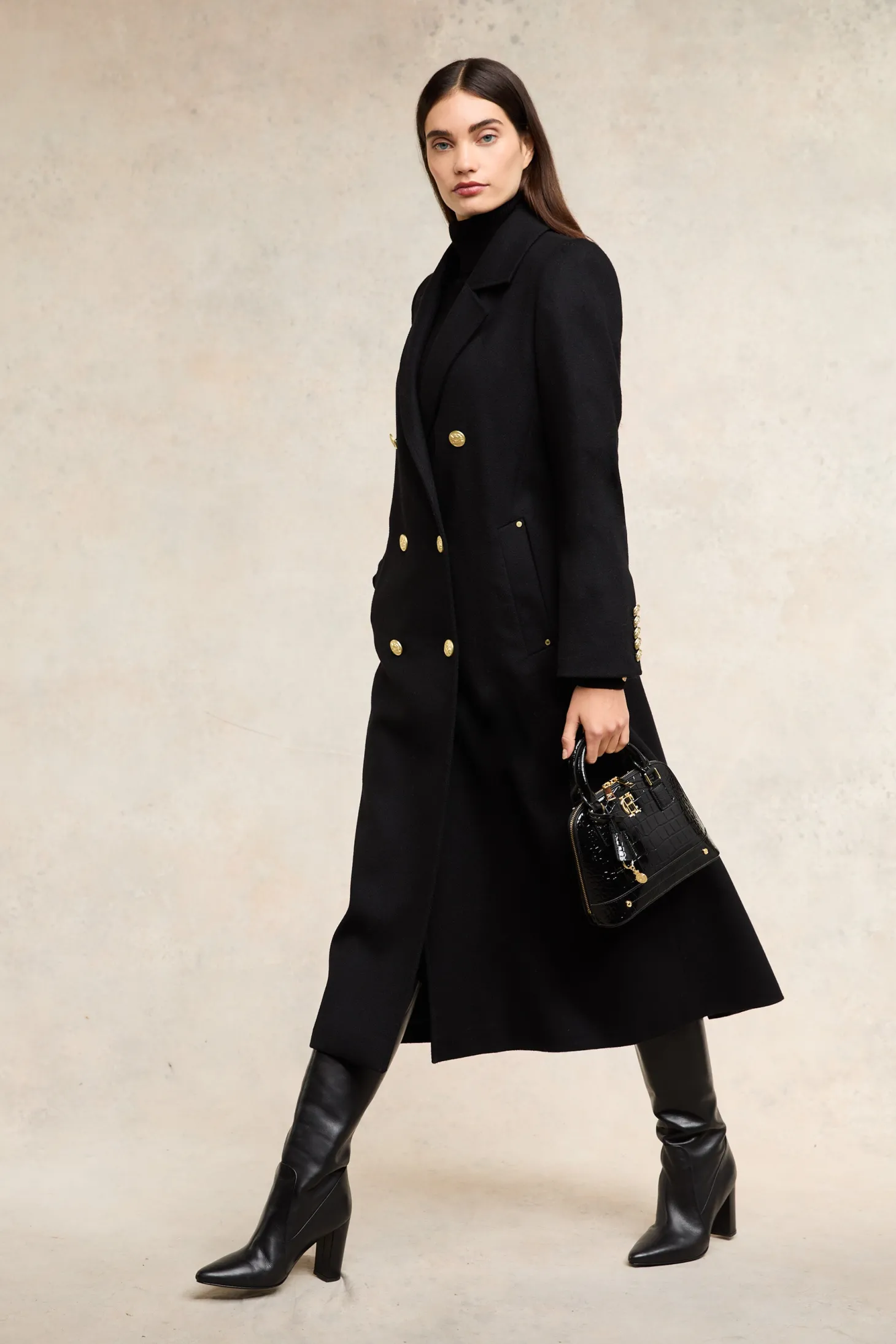 Grovesnor Tote Bag (Black Croc)