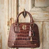 Grovesnor Tote Bag (Dark Tan Croc)