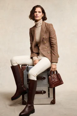 Grovesnor Tote Bag (Dark Tan Croc)